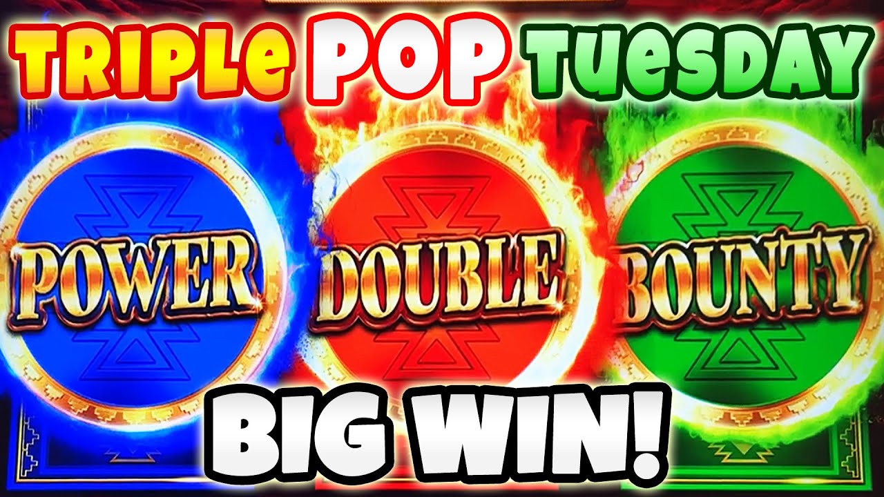Coin Trio Buffalo TRIPLE POP BIG WIN for Triple Pop Tuesday! BIG WIN at Circa Casino in Las Vegas! Video