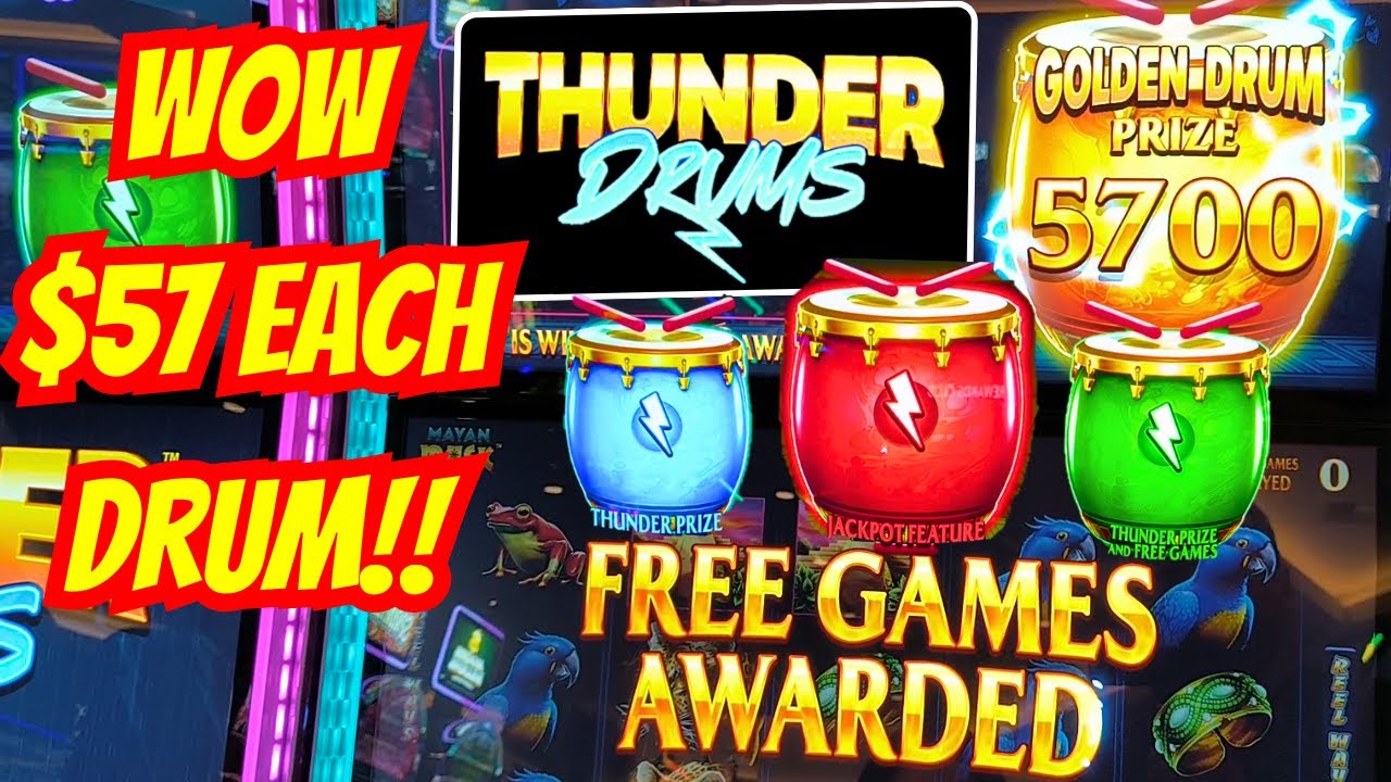 $5 Bets on Thunder Drums Brings Big Wins! #casino #slots #vertical #4k #fudai #quick @choctawcasinos Video