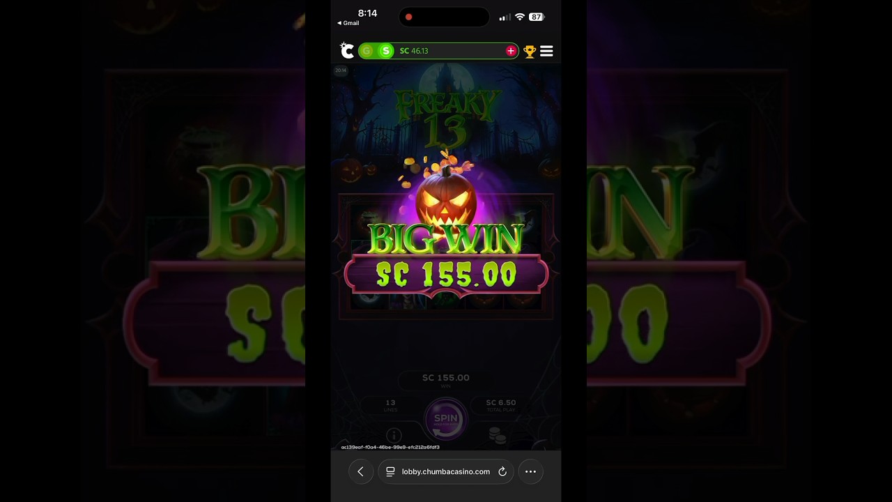 Chumba Big Win on Freaky 13! #slot #onlinegaming Video