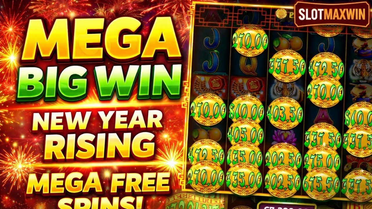 BIG WIN SLOT NEW YEAR RISING MEGA WIN FREE SPINS Video