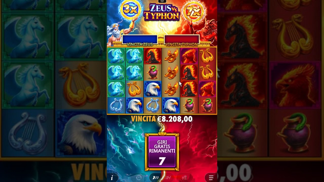Zeus vs Typhon Big Wins Slot Epic Spins Shorts Video