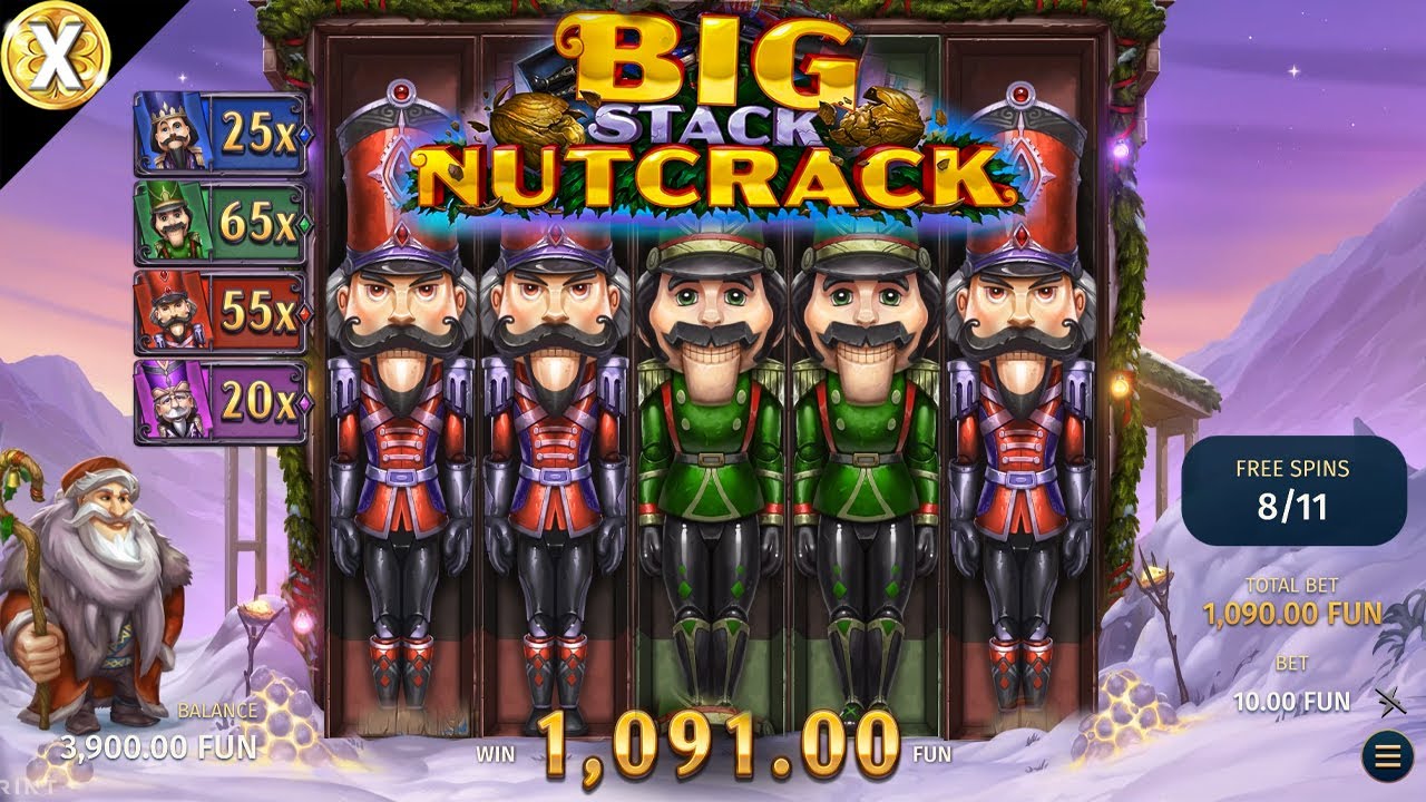 EPIC Big WIN New Online Slot Big Stack Nutcrack Print Studios (Casino Supplier) Video