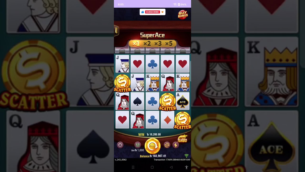 Super Ace Jili Slot Gameplay | 6k থেকে 100k Big Win | super ace Scatter big win Video
