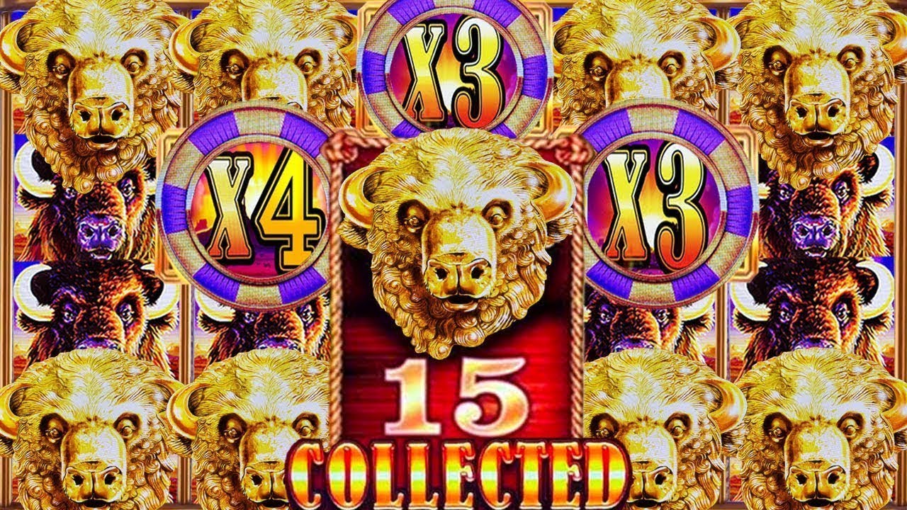 15 GOLD BUFFALO HEADS TRIPLE SUNSETSOVER 150 FREE GAMES Video