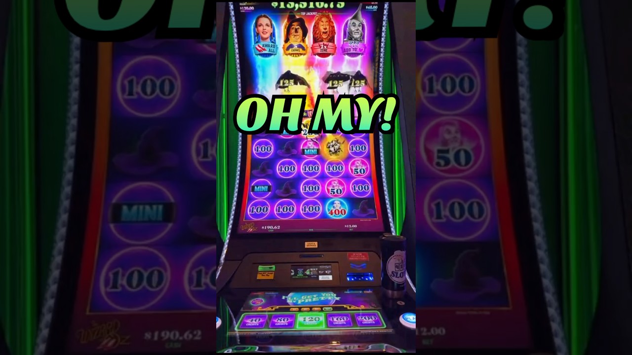 $12 Bet Turned Into a Wizard of Oz Fairy Tale #slots #bigwin #casino Video
