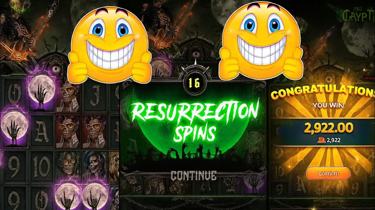 BIG WIN Resurrection Spins | The Crypt Slot | , Coins WIN Video