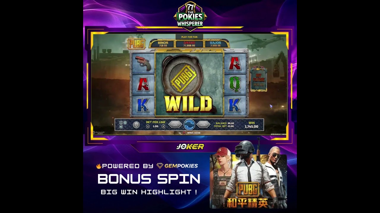 Joker PUBG Slot — $, Big Win! Real-Game Vibes & Explosive Bonus Spins! Video