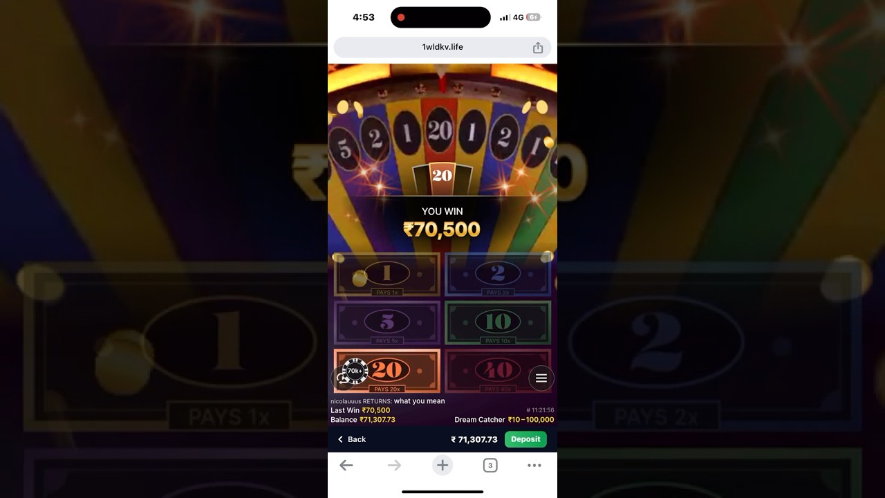 Stake Dream Catcher ₹, Big Win | Real Money Gameplay Video