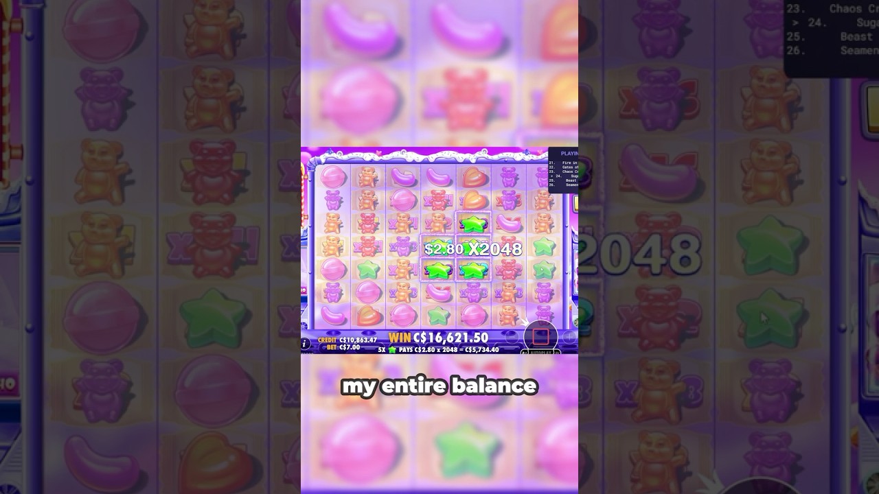 MY BIGGEST WIN EVER ON SUGAR RUSH Video