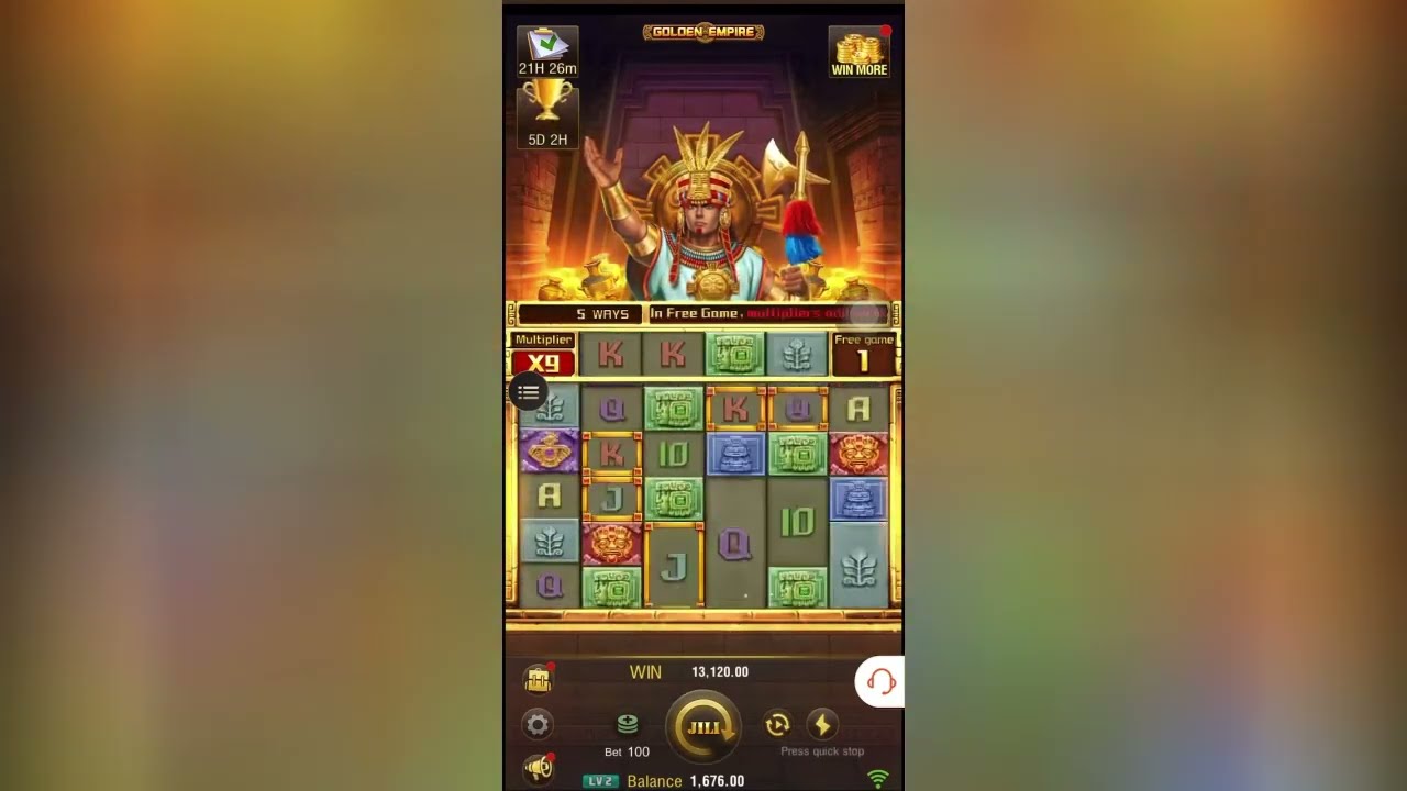 BIG WIN Gameplay! Popular Slot Game: Golden Empire Video