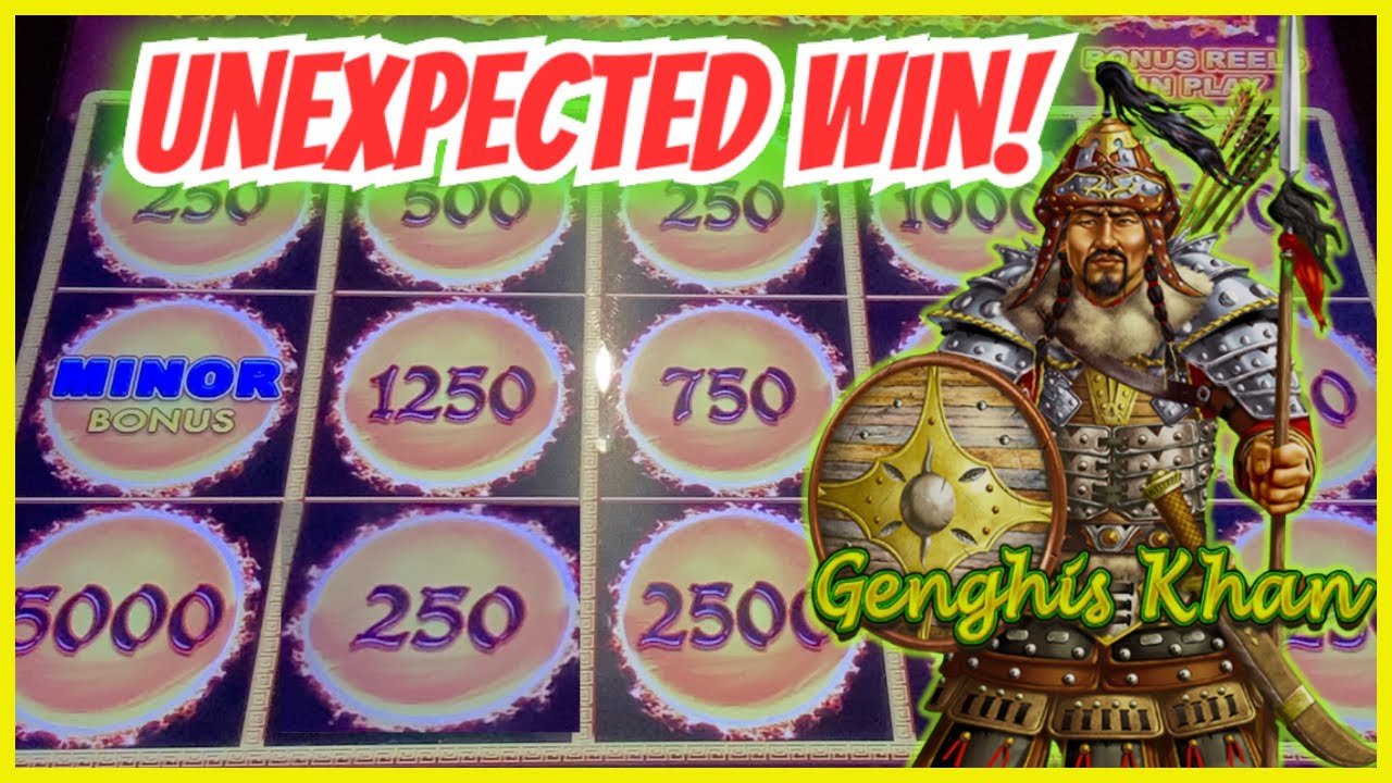 BIG WIN on Accidental Bet!!I Hit the Wrong Button on Dragon Link Ghengis Khan Slot! Video