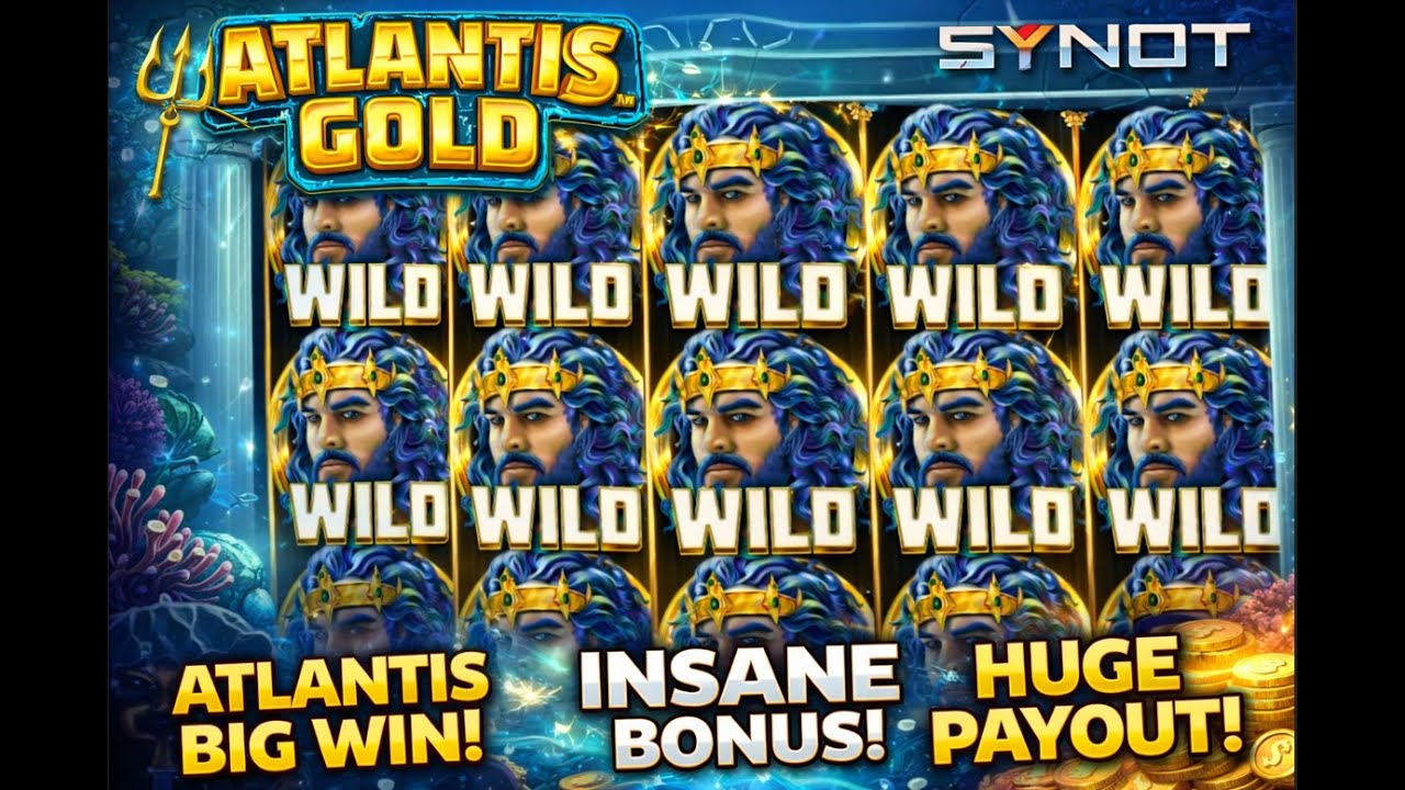 MASSIVE BIG WIN on ATLANTIS GOLD SLOT! INSANE BONUS WIN! Video