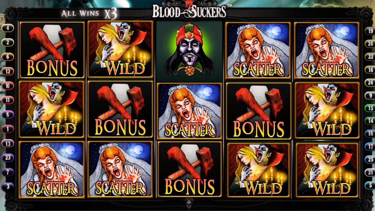 BIG WIN Slot Blood Suckers | Bonus & Free Spins Feature Pays HUGE! Video
