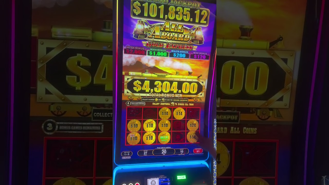 MAXI JACKPOT HIT! All Aboard Slot Machine BIG WIN! Video