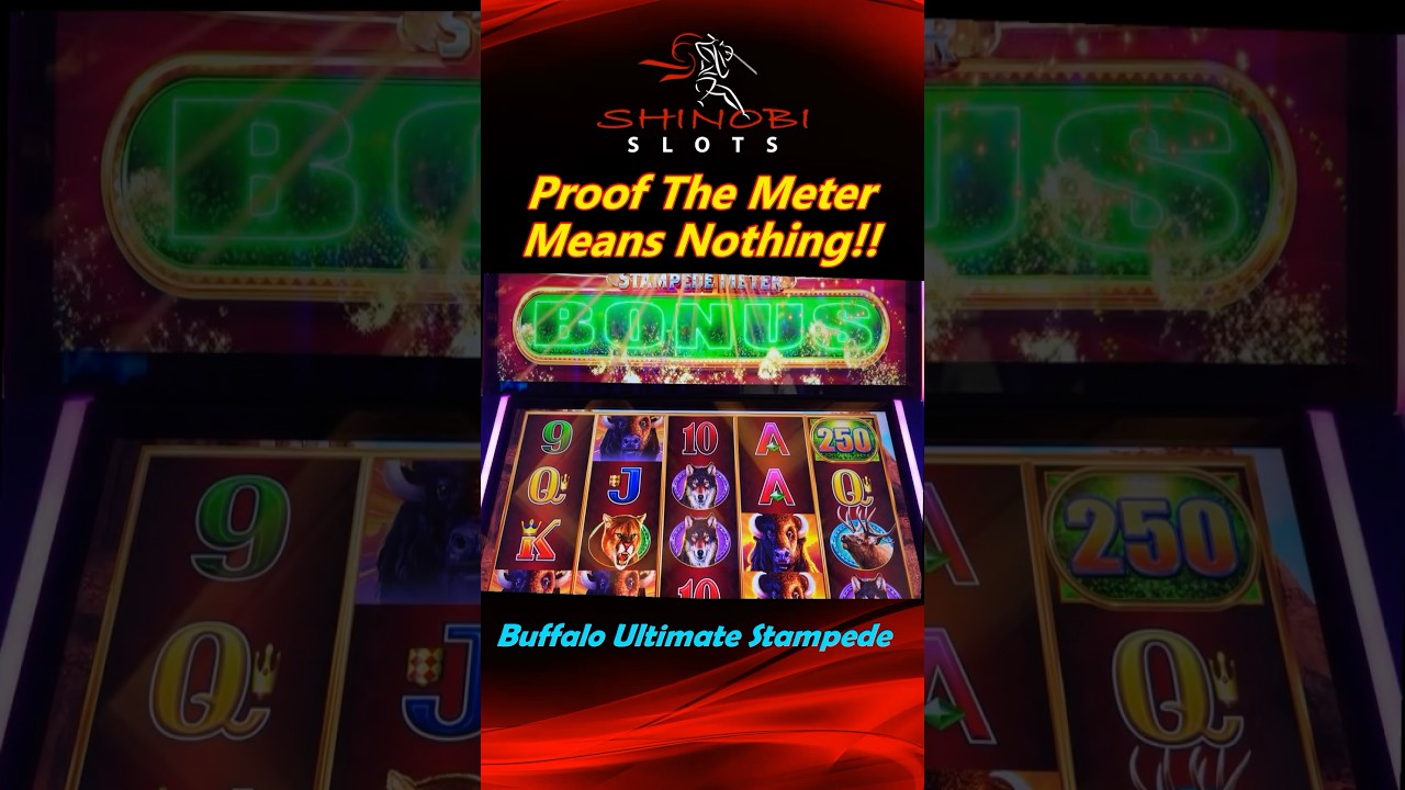 Proof The Meter Means Nothing! Buffalo Ultimate Stampede BIG WIN! #shinobislots #shorts #shortfeed Video