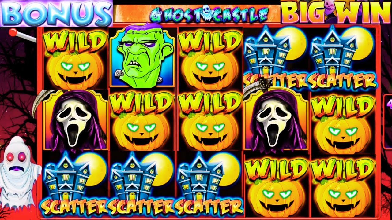 BIG WIN Ghost Castle Slot Mega Bonus on Cristaltec! Video