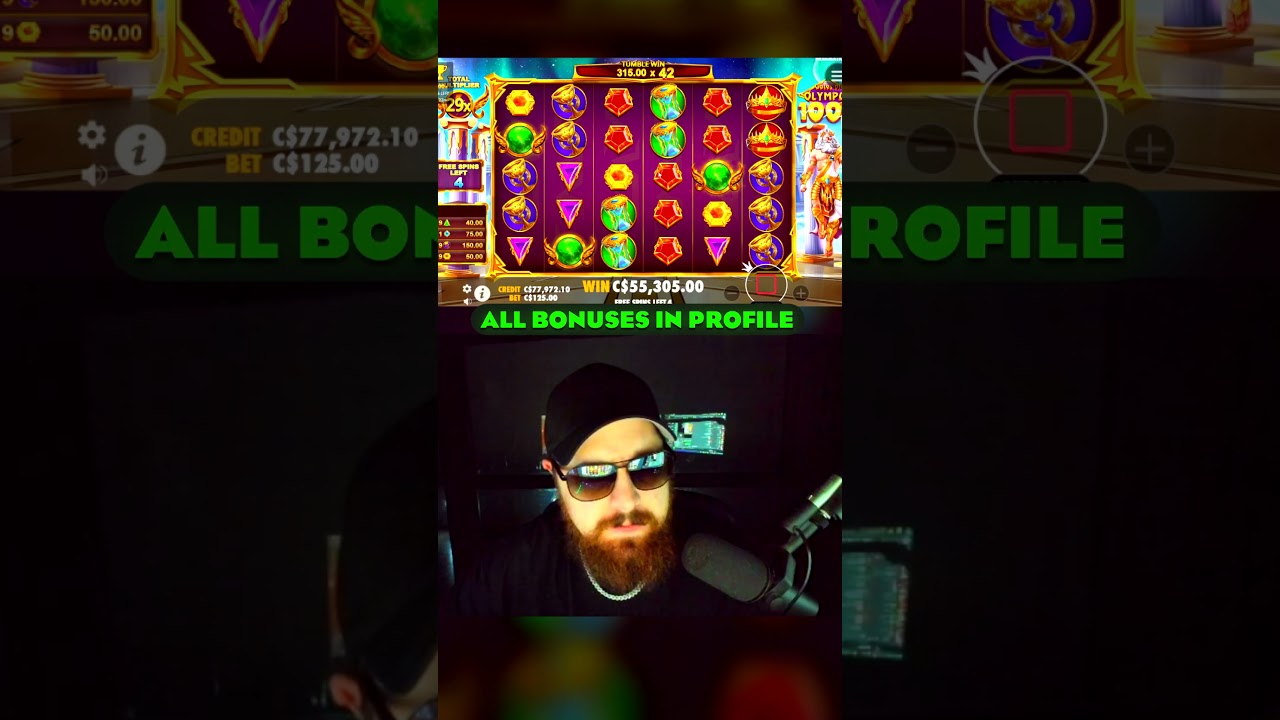 The streamer received a huge win in the Gates of Olympus slot! Top Wins casino bigwin slots Video